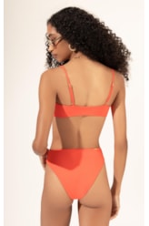 Biquíni Bustiê Amarração Gaia Laranja