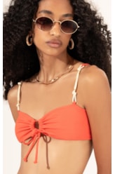 Biquíni Bustiê Amarração Gaia Laranja