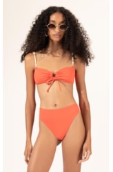Biquíni Bustiê Amarração Gaia Laranja