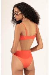 Biquíni Bustiê Amarração Gaia Laranja