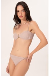 Biquíni Bustiê Crepe Shine Rosê