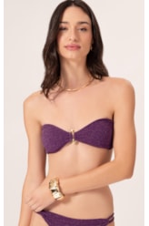 Biquíni Bustiê Crepe Shine Roxo