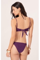 Biquíni Bustiê Crepe Shine Roxo