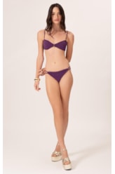 Biquíni Bustiê Crepe Shine Roxo