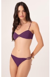 Biquíni Bustiê Crepe Shine Roxo