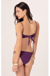 Biquíni Bustiê Crepe Shine Roxo