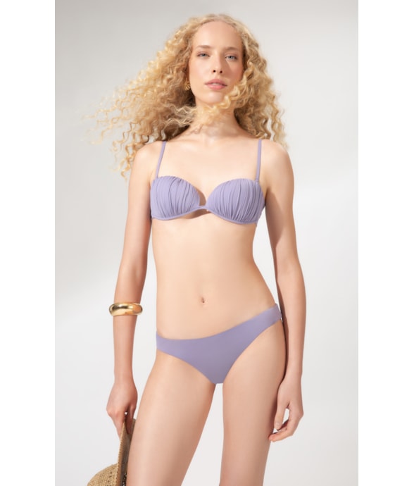 BIQUÍNI BUSTIÊ DRAPING LILÁS