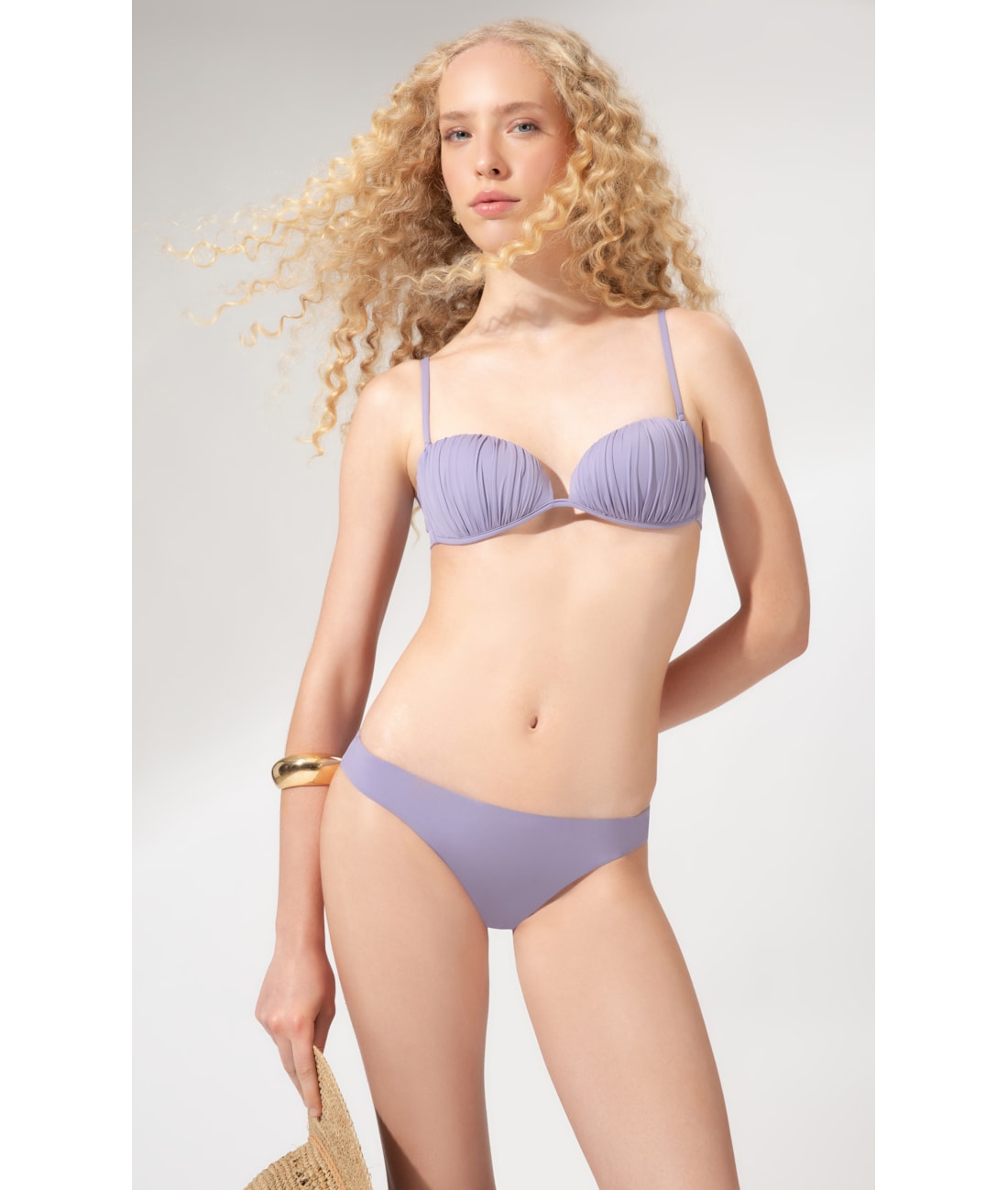 BIQUÍNI BUSTIÊ DRAPING LILÁS