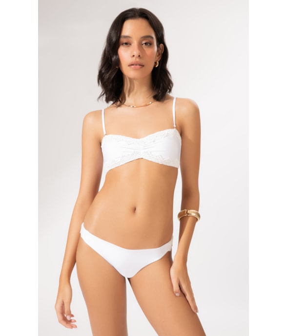 Biquíni Bustiê GUIPURE Branco