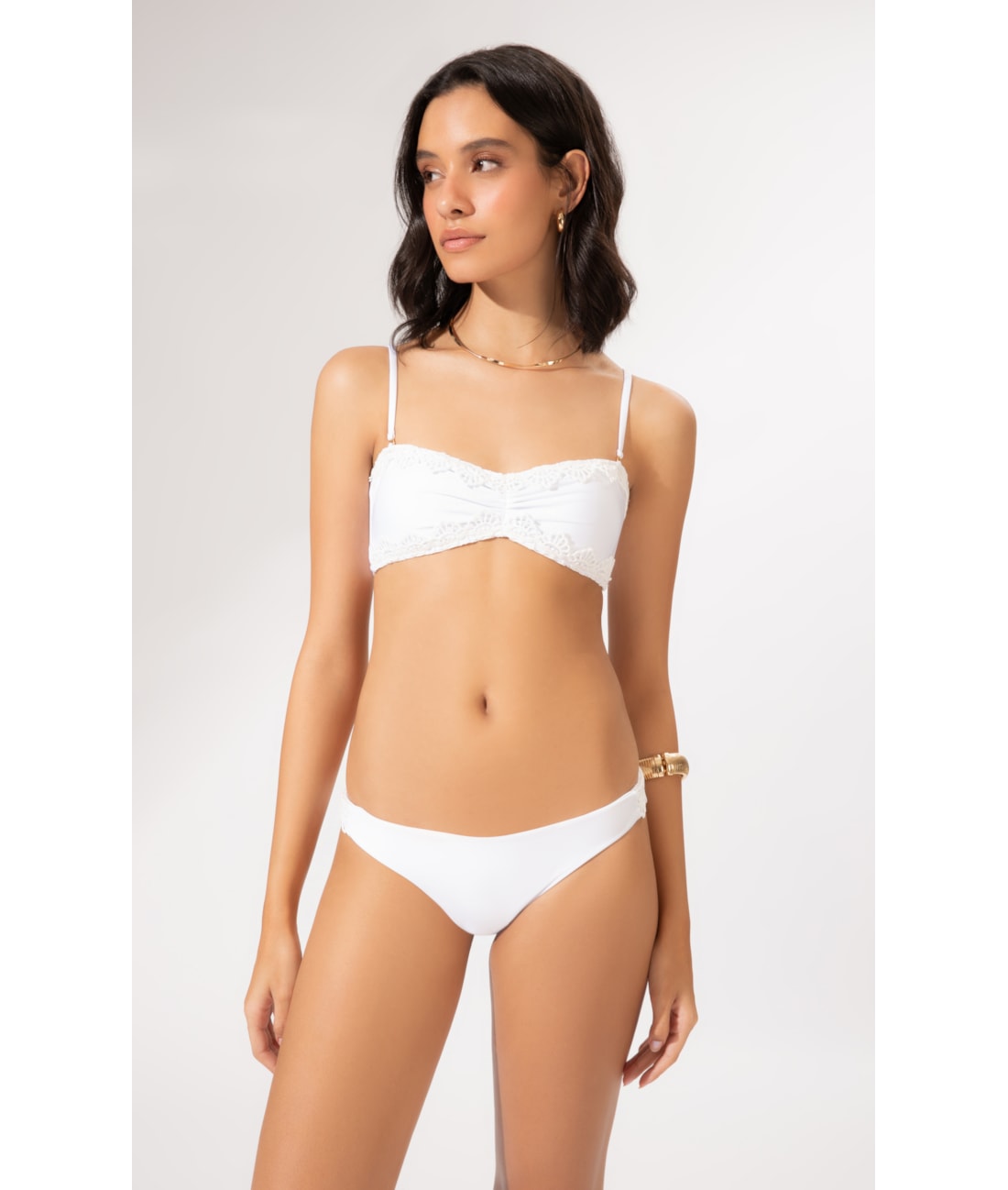 Biquíni Bustiê GUIPURE Branco
