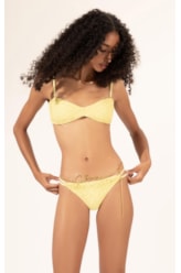 Biquíni Bustiê MESH LUREX Amarelo Claro
