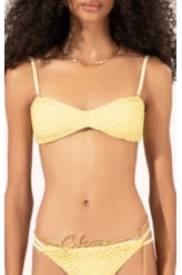 Biquíni Bustiê MESH LUREX Amarelo Claro