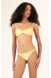 Biquíni Bustiê MESH LUREX Amarelo Claro