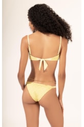 Biquíni Bustiê MESH LUREX Amarelo Claro