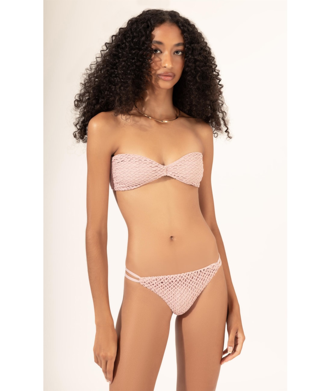 Biquíni Bustiê MESH LUREX Rosê