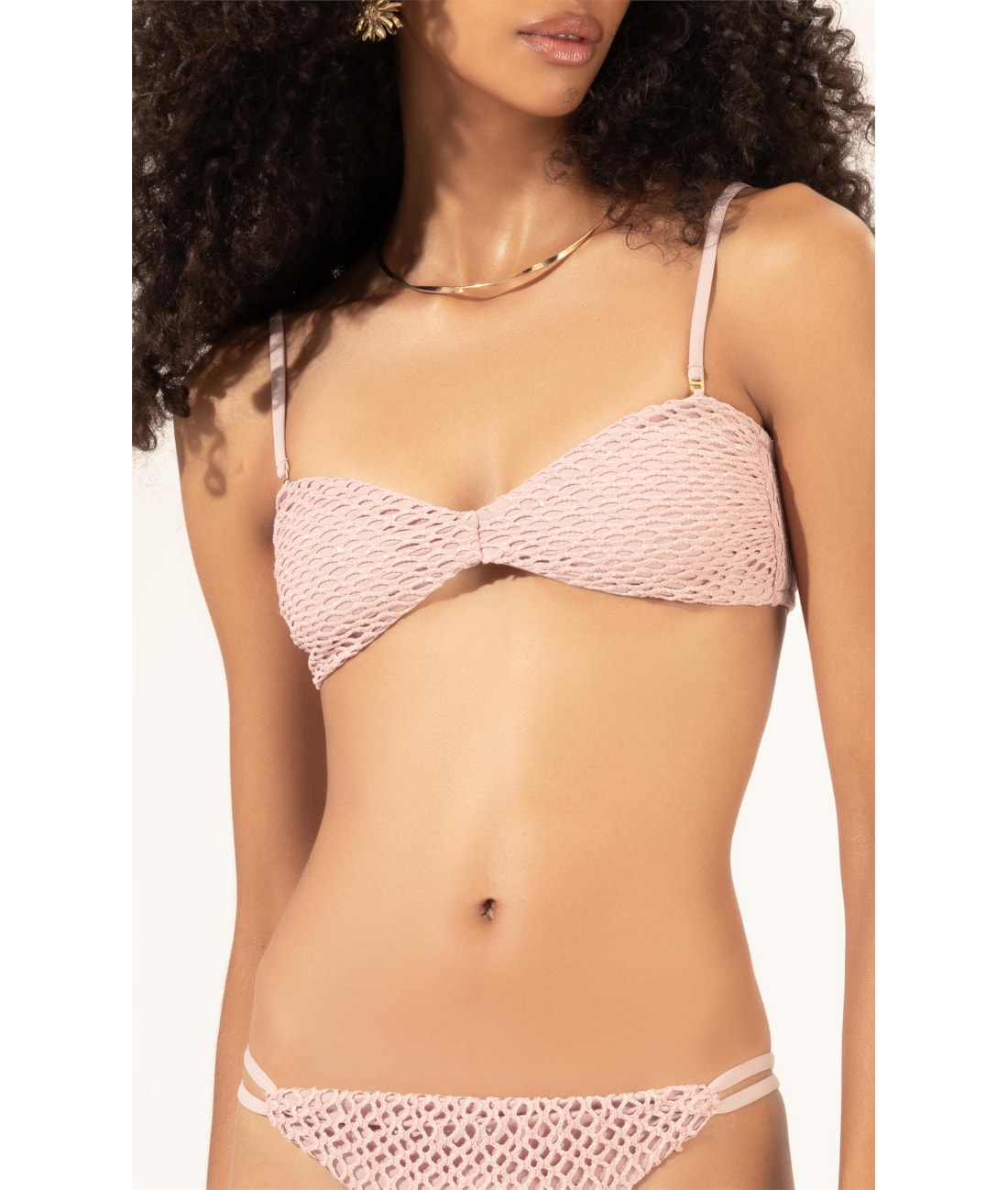 Biquíni Bustiê MESH LUREX Rosê