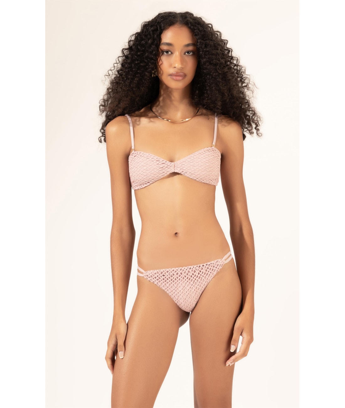 Biquíni Bustiê MESH LUREX Rosê
