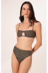 Biquíni Bustiê Rendado Lux Gráfite