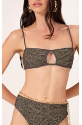 Biquíni Bustiê Rendado Lux Gráfite