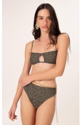 Biquíni Bustiê Rendado Lux Gráfite