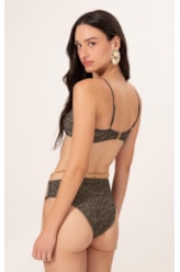 Biquíni Bustiê Rendado Lux Gráfite