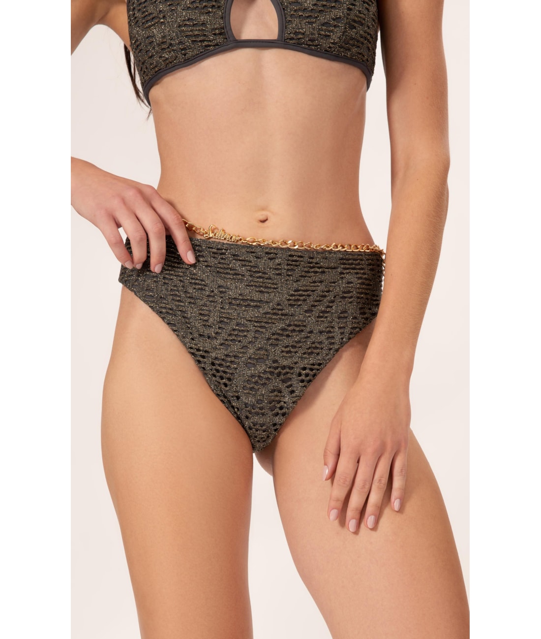 Biquíni Bustiê Rendado Lux Gráfite