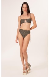 Biquíni Bustiê Rendado Lux Gráfite