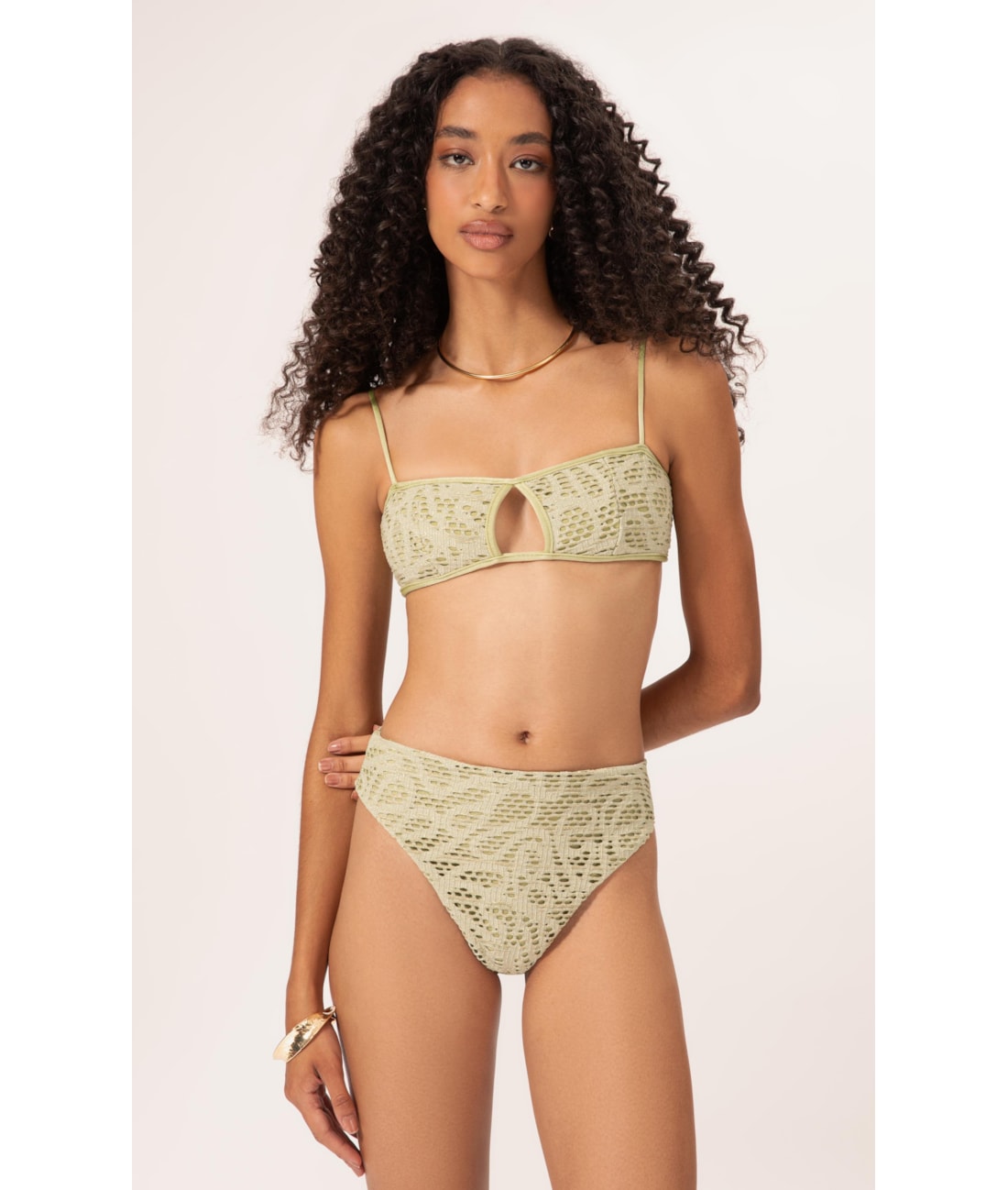 Biquíni Bustiê Rendado Lux Verde  Água