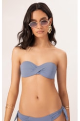 Biquíni Bustiê Torcido Clássicos Azul Seco