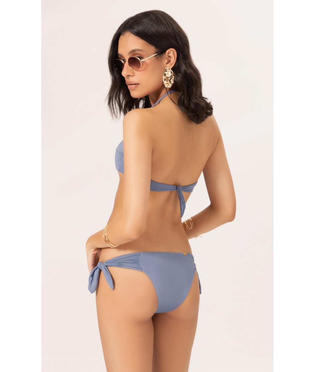 Biquíni Bustiê Torcido Clássicos Azul Seco