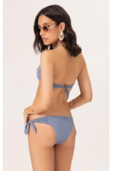 Biquíni Bustiê Torcido Clássicos Azul Seco
