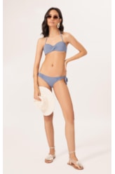 Biquíni Bustiê Torcido Clássicos Azul Seco