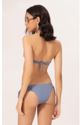 Biquíni Bustiê Torcido Clássicos Azul Seco