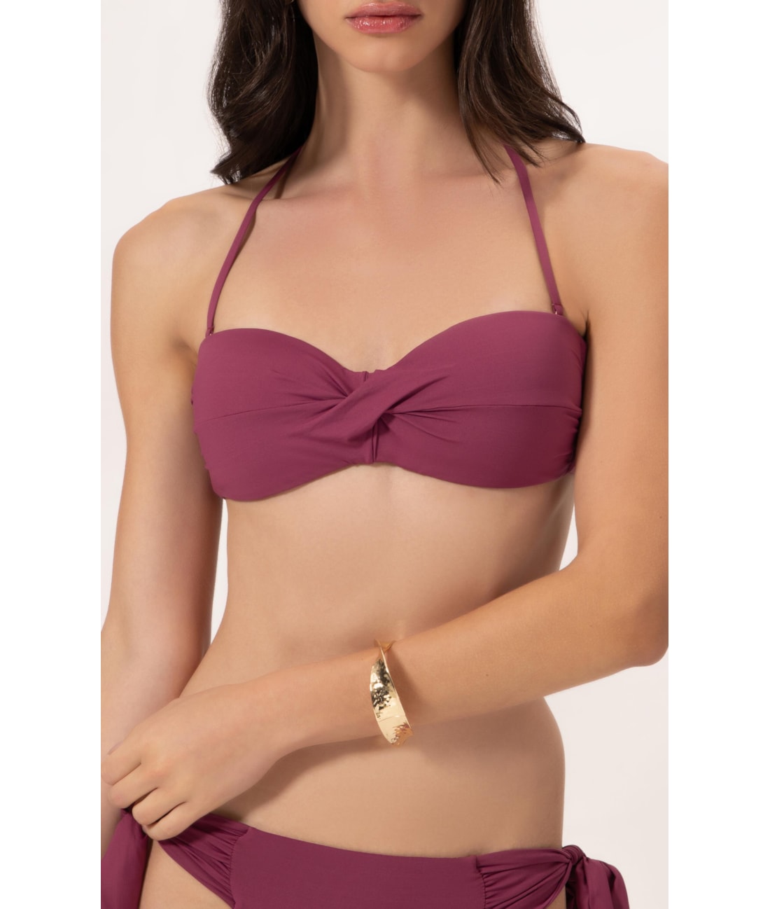 Biquíni Bustiê Torcido Clássicos Mauve