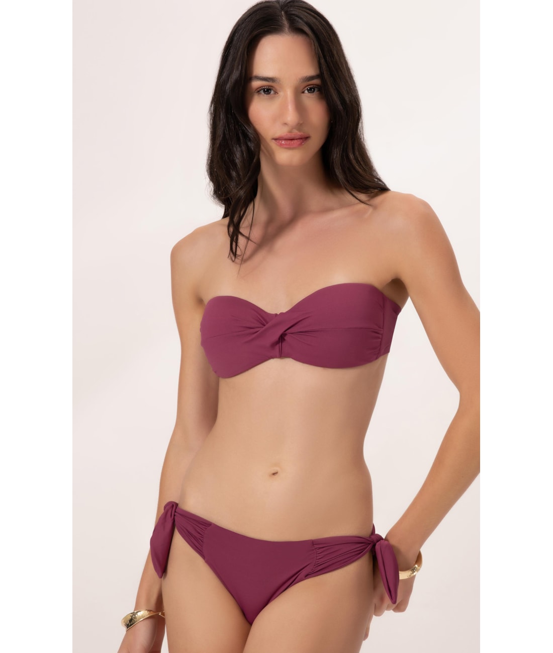 Biquíni Bustiê Torcido Clássicos Mauve