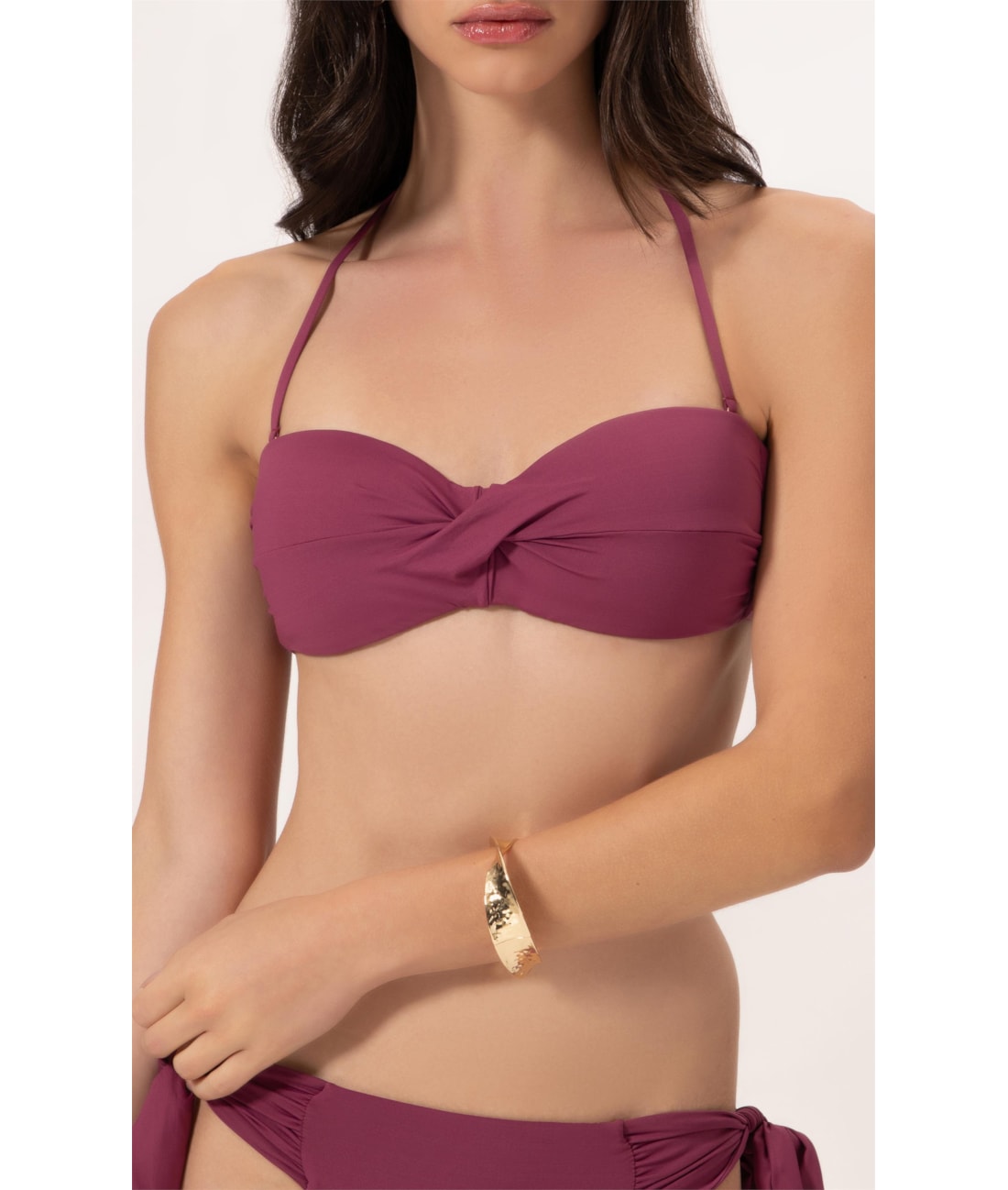 Biquíni Bustiê Torcido Clássicos Mauve