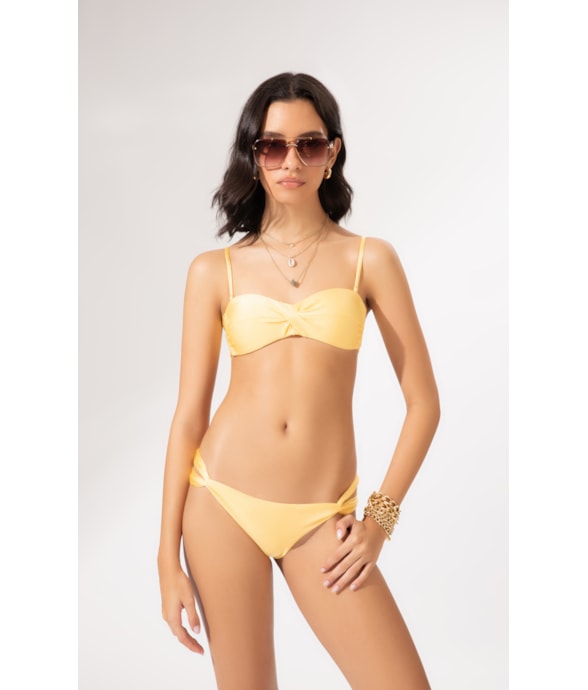 Biquíni Bustiê Torcido Le Soleil Amarelo Claro