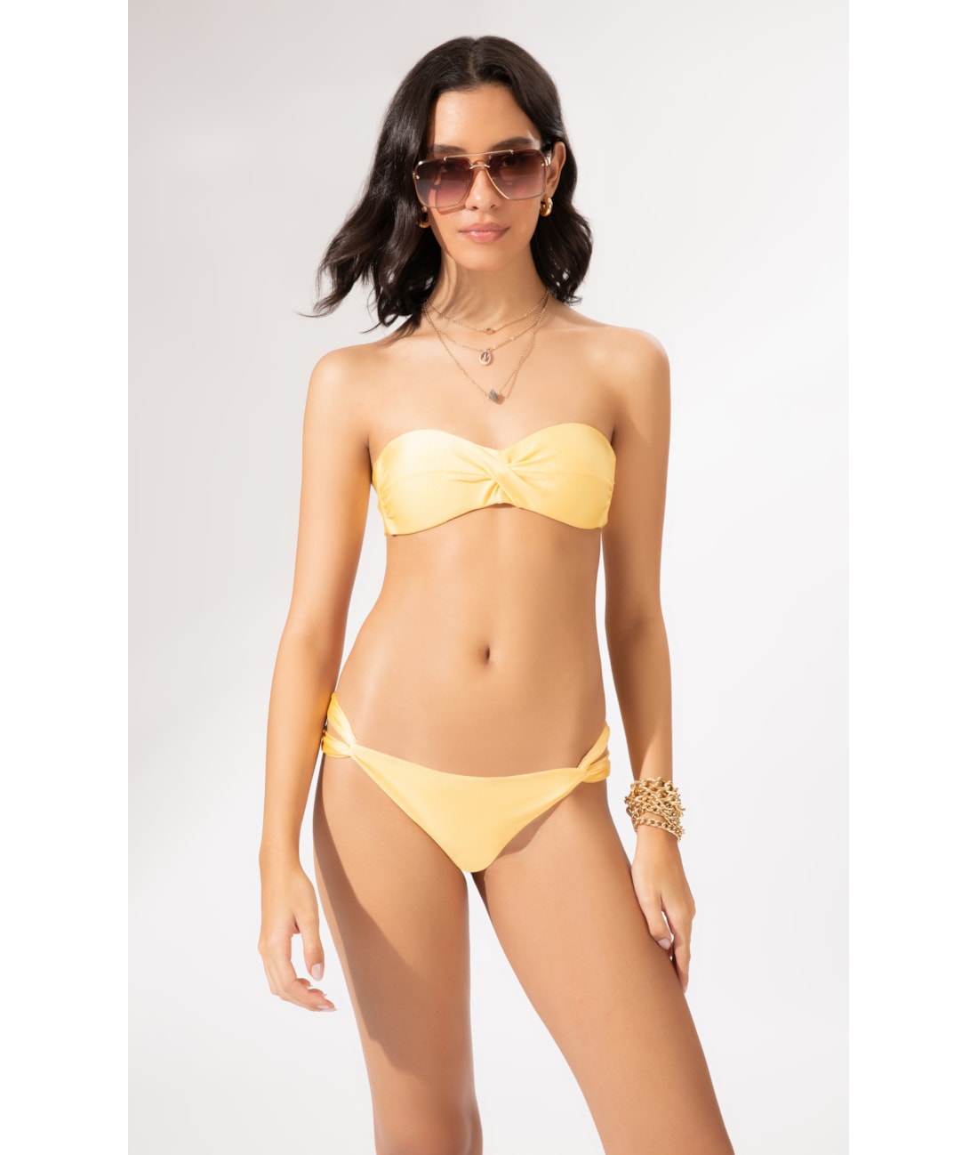 Biquíni Bustiê Torcido Le Soleil Amarelo Claro