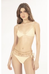 BIQUÍNI CANAL CREPE SHINE AMARELO MANTEIGA