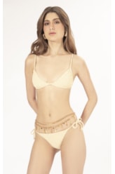 BIQUÍNI CANAL CREPE SHINE AMARELO MANTEIGA