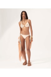 Biquíni Cortininha Babado Draping Off White