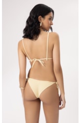 Biquíni Cortininha Bobby Amarelo Manteiga