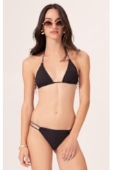 BIQUÍNI CORTININHA CANELADO FLOW PRETO