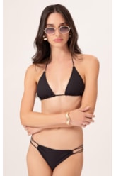 BIQUÍNI CORTININHA CANELADO FLOW PRETO