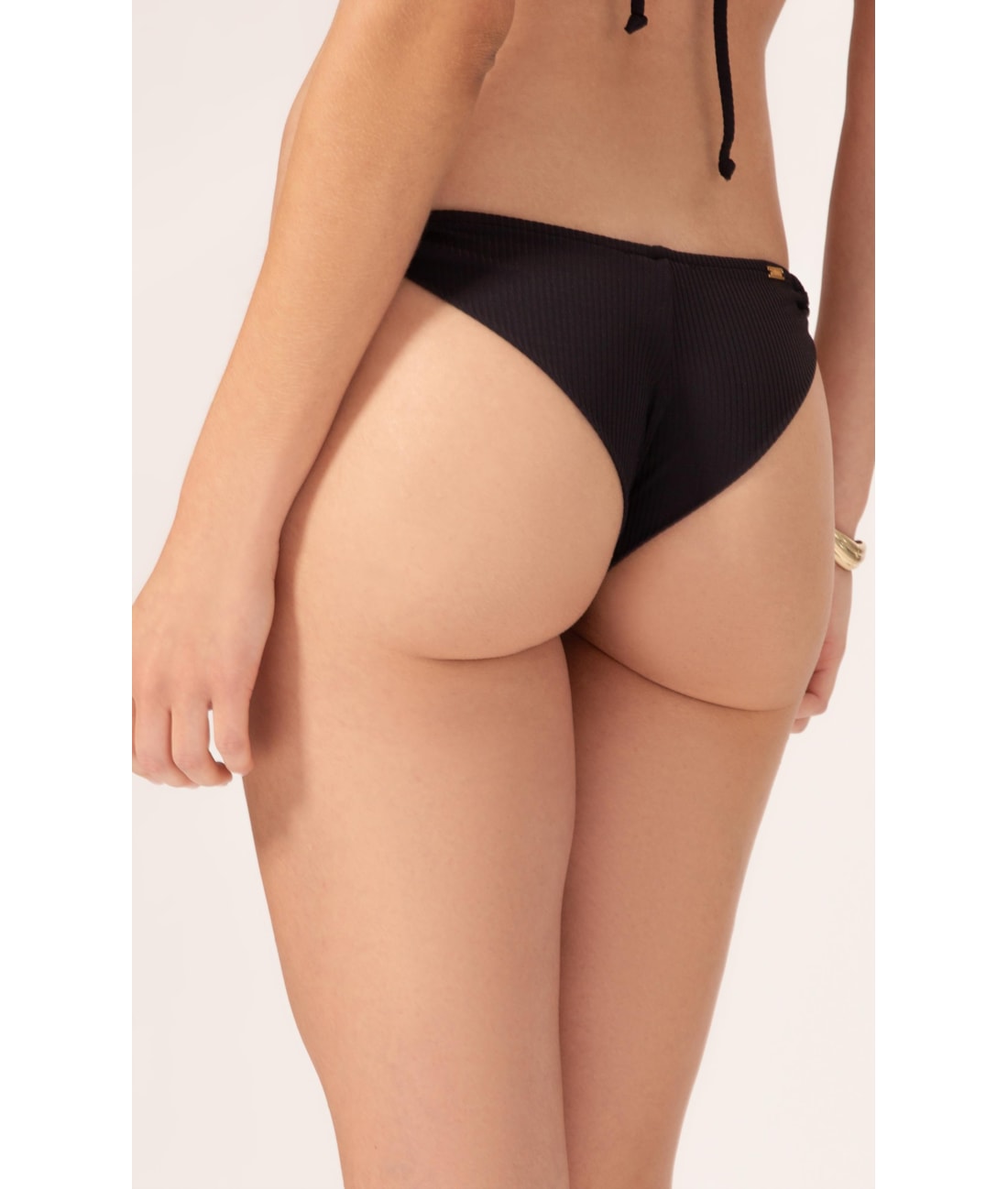 Biquíni Cortininha Canelado Flow Preto