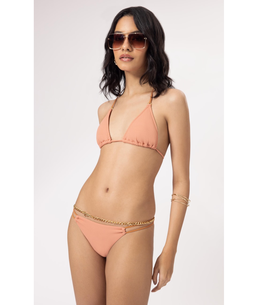 BIQUÍNI CORTININHA CANELADO FLOW SALMÃO