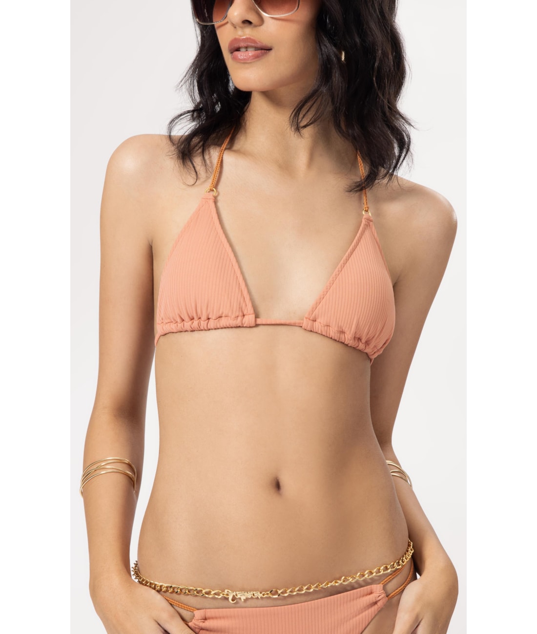 BIQUÍNI CORTININHA CANELADO FLOW SALMÃO