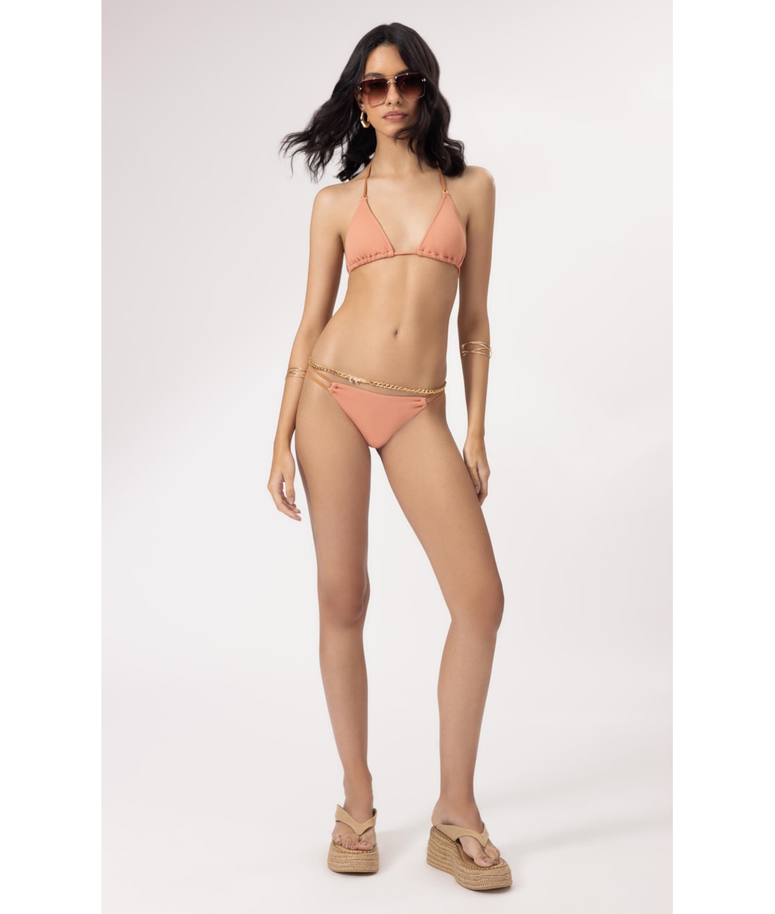 BIQUÍNI CORTININHA CANELADO FLOW SALMÃO