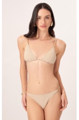Biquíni Cortininha Canelado Sculpt Areia