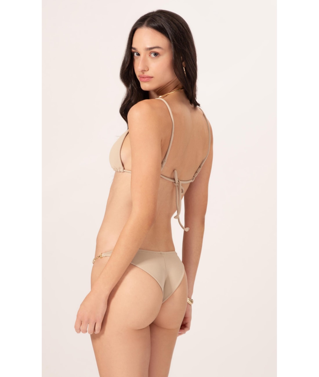 Biquíni Cortininha Canelado Sculpt Areia